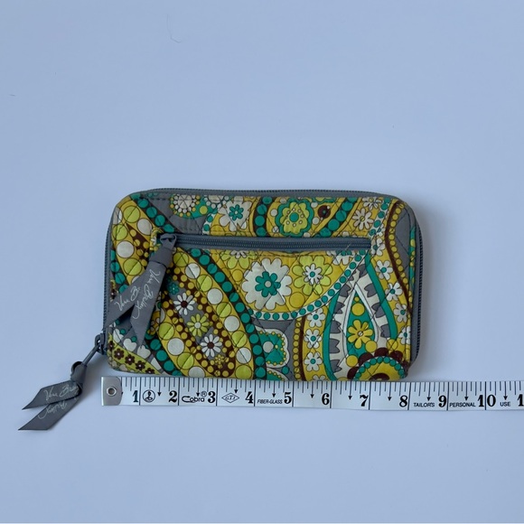 Vera Bradley Floral Paisley Wallet in Green and Yellow - Picture 2 of 4